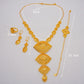 24K Pure Gold Set | Ginkgo leaf with pearls, leaf - shaped necklace, dainty earrings, romantic autumn charm