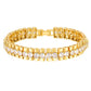 Bracelet 14K Gold Plated Cubic Zirconia Chunky Adjustable