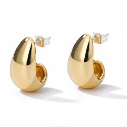 Fashion Korean Metal Elegant Hoop Earring Woman 2022 New Vintage Geometric Statement Earrings Jewelry Brincos Gift