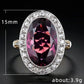 Zenat American Red Cubic Zirconia Ring