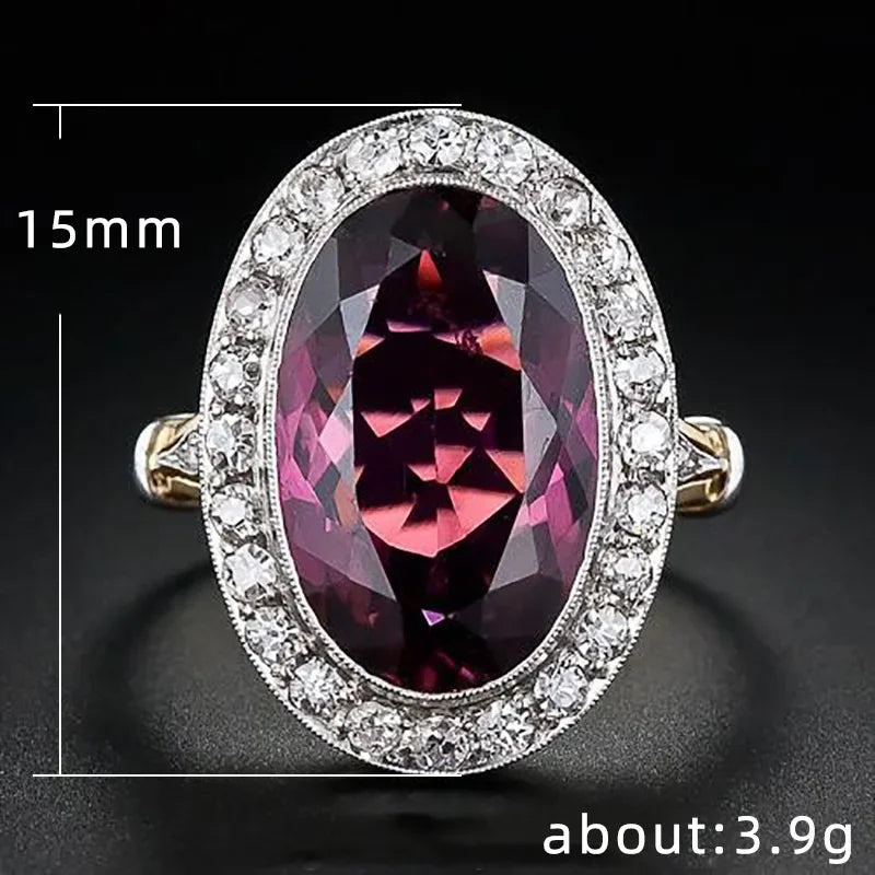 Zenat American Red Cubic Zirconia Ring