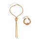 Zenat 2PC Snake Twisted Chain Necklace & Bracelet