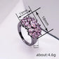 Zenat Purple Cubic Zirconia Square Crystal Ring