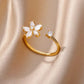Zenat Zircon Geometric Evil Eye Adjustable Ring