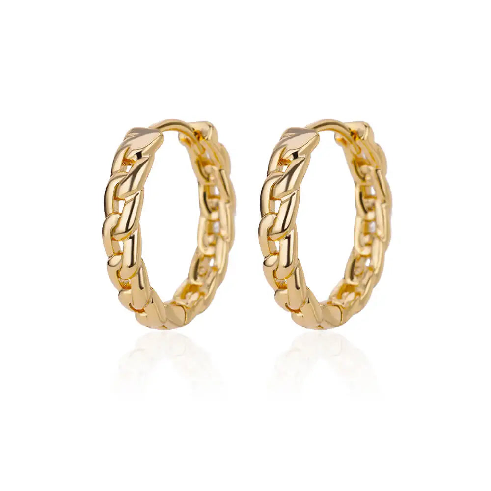 Zenat Elegant Round Hoop Earrings – Luxury Stainless Steel