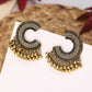Zenat Colorful CZ Tassel Semicircle Jhumka