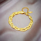 Zenat Stainless Steel Crossover Chain Necklace Bracelet