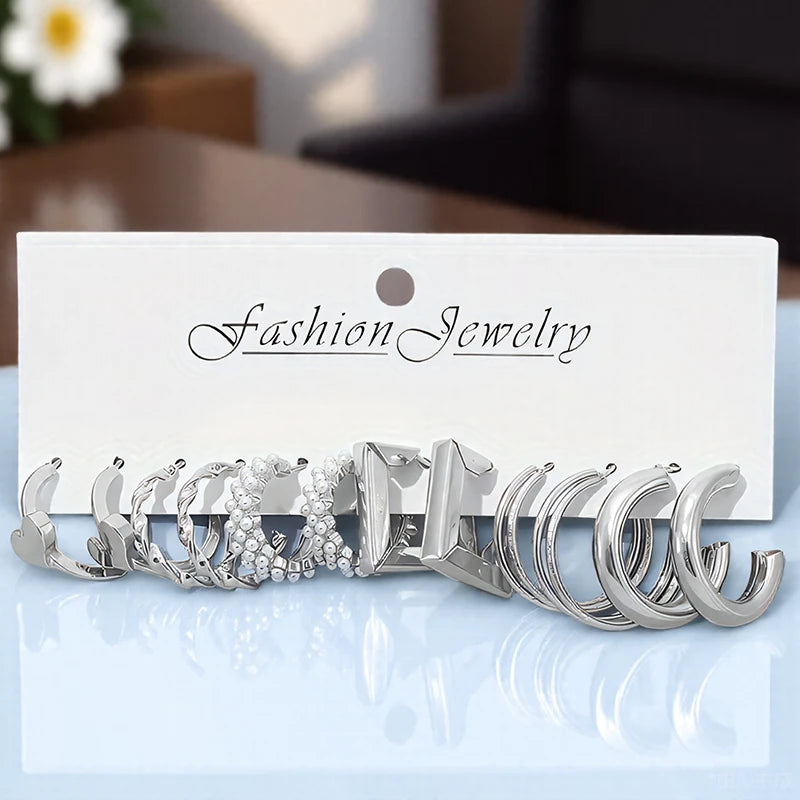 Zenat 6-Pair Elegant Daily Wear Earrings Set
