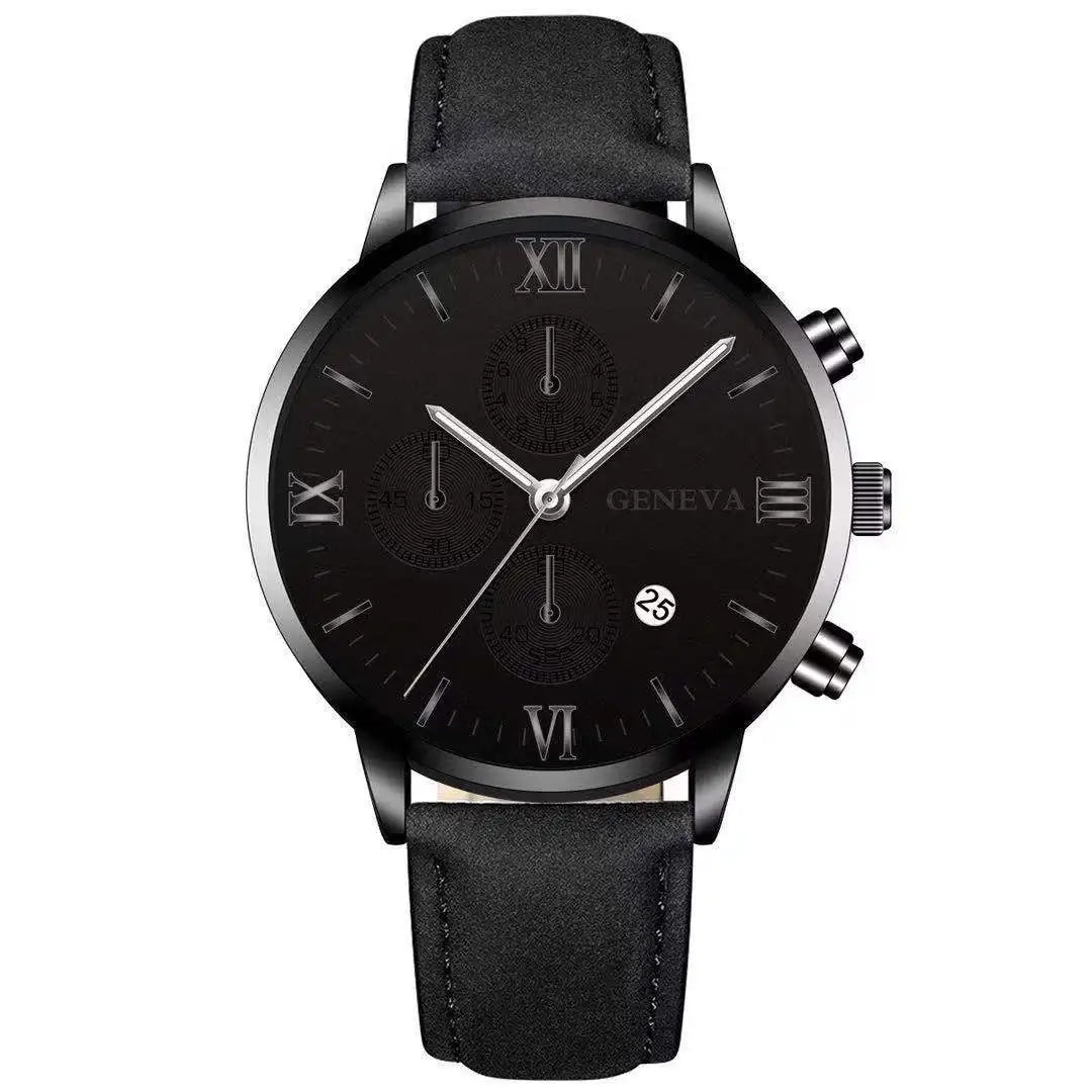 Zenat Geneva Wristwatch Alloy Case Leather