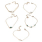 Zenat 5 Pieces/Set Of Rhinestone Butterfly Bracelet
