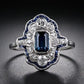 Zenat Luxury Prong Rings – Deep Blue Zircon