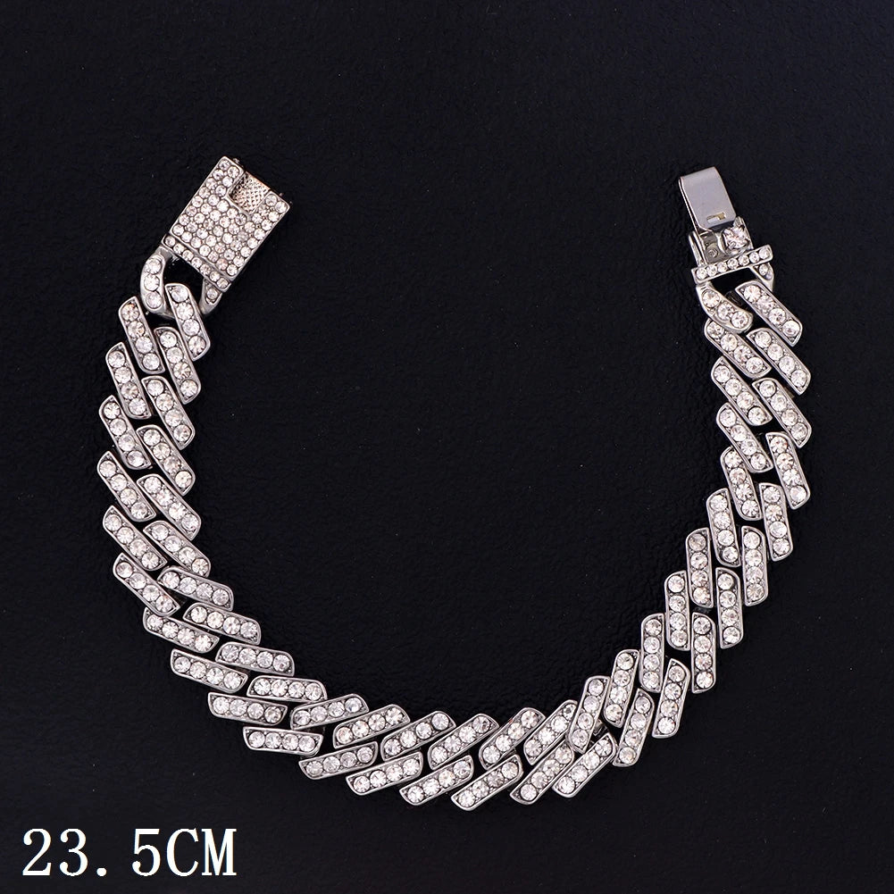 Zenat Iced Out Chunky Cuban Anklet for Women