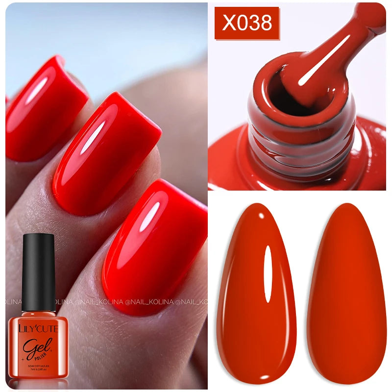 Zenat Red Autumn Winter Gel Nail Polish