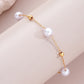 Zenat 2PC Gold Pearl Cross Jewelry Set
