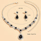 Zenat 3PC Water Drop Copper Chain Jewelry Set