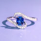Zenat Luxury Prong Rings – Deep Blue Zircon