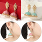 Zenat Bohemia Flower Pearl Bell Jhumka Earrings