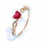 Zenat American Red Cubic Zirconia Ring