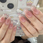 Zenat 24Pcs Glitter Diamond Press-On Nails