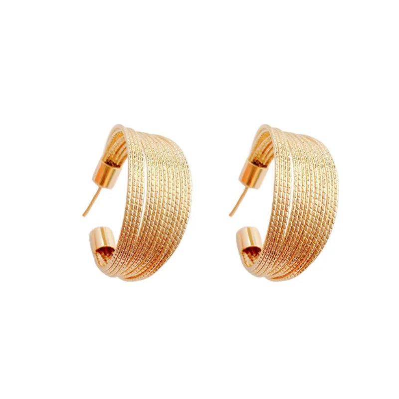 Zenat Multilayer Stud Earrings – Elegant Retro Women Jewelry