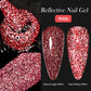 Zenat Bright Red Sparkling Glitter Gel Nail Polish