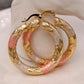 Zenat Golden Pink Earrings Exquisite Daily Wear
