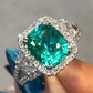 Zenat Colorful Green Cubic Zirconia Rings