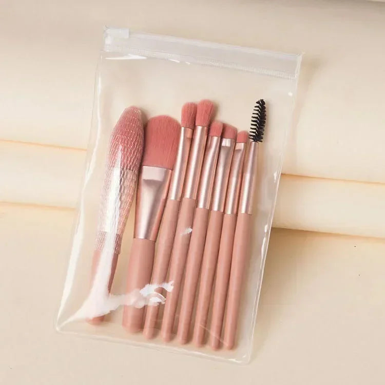 Zenat 8-Piece Portable Soft Makeup Brush Set