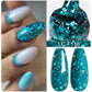 Zenat Bright Red Sparkling Glitter Gel Nail Polish
