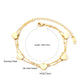 Zenat Stainless Steel Heart Coin Charm Bracelet for Women