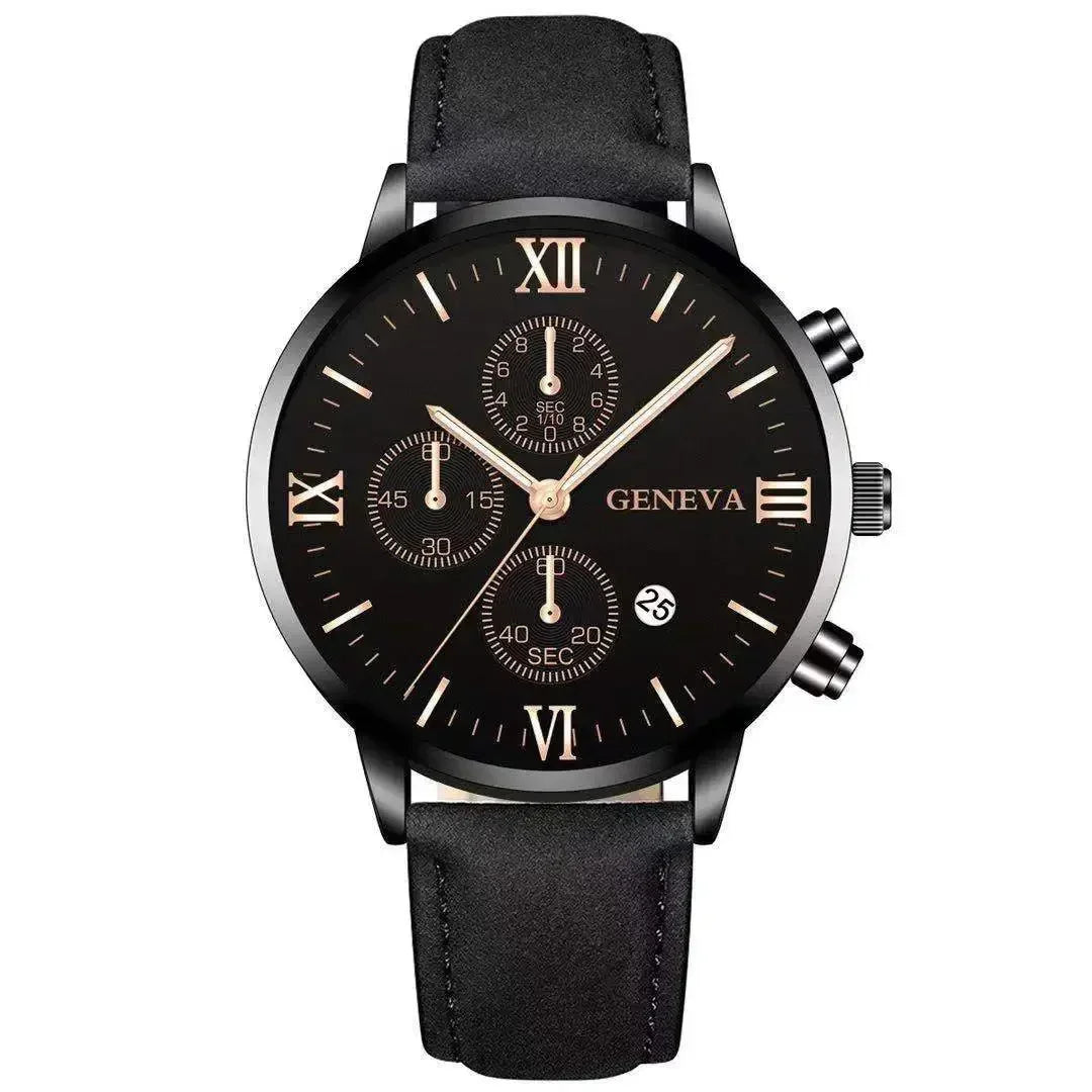 Zenat Geneva Wristwatch Alloy Case Leather