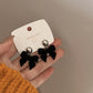 Zenat Vintage Black Bowknot Geometric Stud Earrings