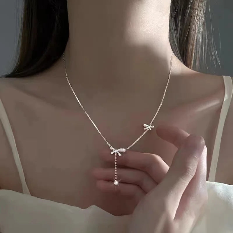 Fashion Trend Unique Design Elegant Delicate Light Luxury Green Zircon Necklace Women Jewelry Party Premium Stud Earrings Gift