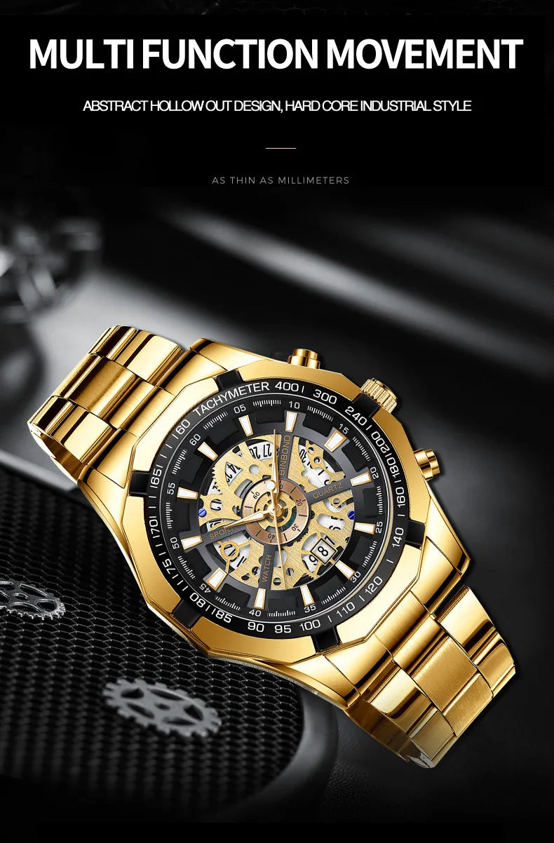 Zenat 2025 Luxury Men’s Quartz Stainless Steel Watch
