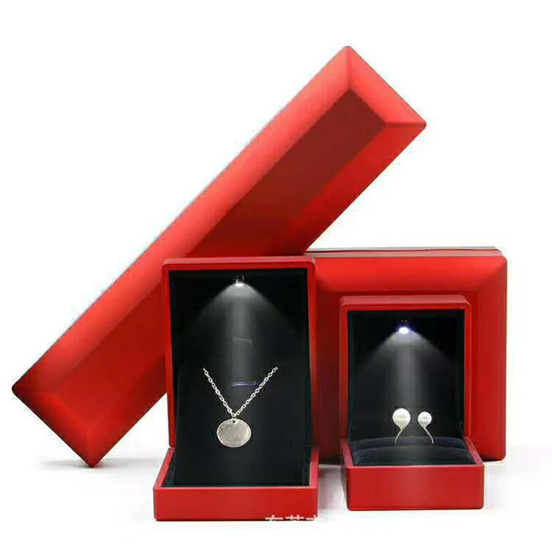 Crown Jewelry Box With Lighted LED