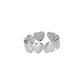 Heart Rings For Women Gold Color Stainless Steel Heart Opening Ring Wedding Aesthetic Accessories Party Jewelry Gift BFF anillos