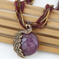 Zenat Elegant Vintage Peacock Tassel Pendant Necklace