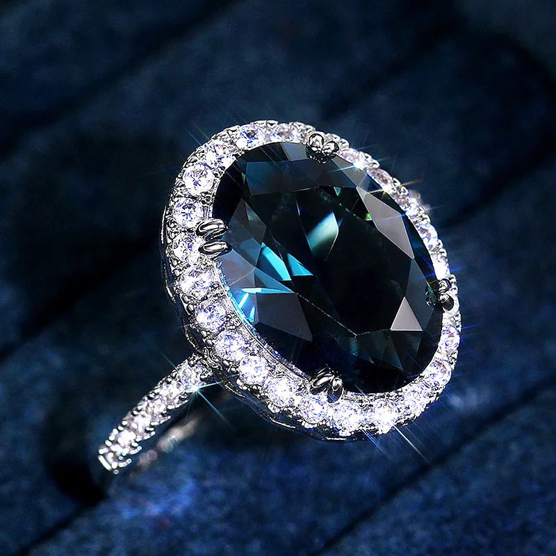 Zenat Colorful Green Cubic Zirconia Rings
