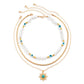 Zenat 3PC Ethnic Sunflower Beaded Necklace Set
