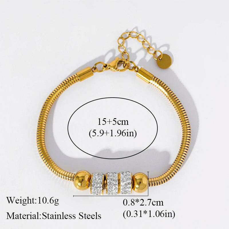 Twisted Bracelet 18K Gold Plated Waterproof 316 Steel