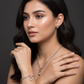 Zenat Love Stainless Steel Bracelet & Necklace Set