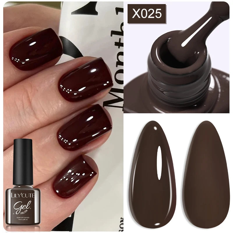 Zenat Red Autumn Winter Gel Nail Polish