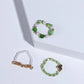 Trendy Cute Bohemia Pearl Flower Acrylic Beaded Rings Party Jewelry Finger Ring Set Women Ring