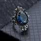 Zenat Luxury Prong Rings – Deep Blue Zircon