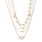 Zenat 4PC Sunflower & Heart Link Chain Jewelry Set