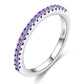 Fashion Luxury Multicolor Charm Zircon Wedding Rings for Women Round Square Stone Party Ring Jewelry
