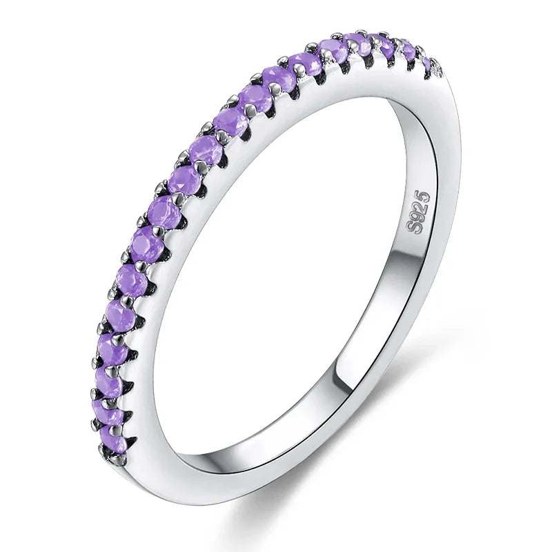 Fashion Luxury Multicolor Charm Zircon Wedding Rings for Women Round Square Stone Party Ring Jewelry