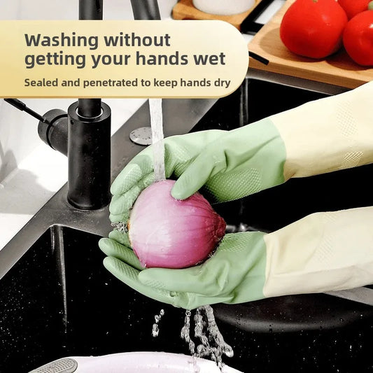 Zenat Thick Waterproof Latex Kitchen Gloves