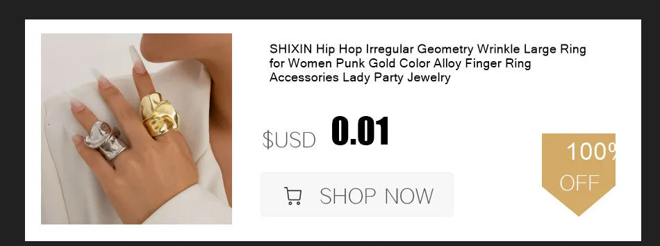 Zenat 8-Piece Chunky Mixed Metal Rings Set