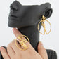 Zenat 18K Gold Earrings & Ring Set – African Design